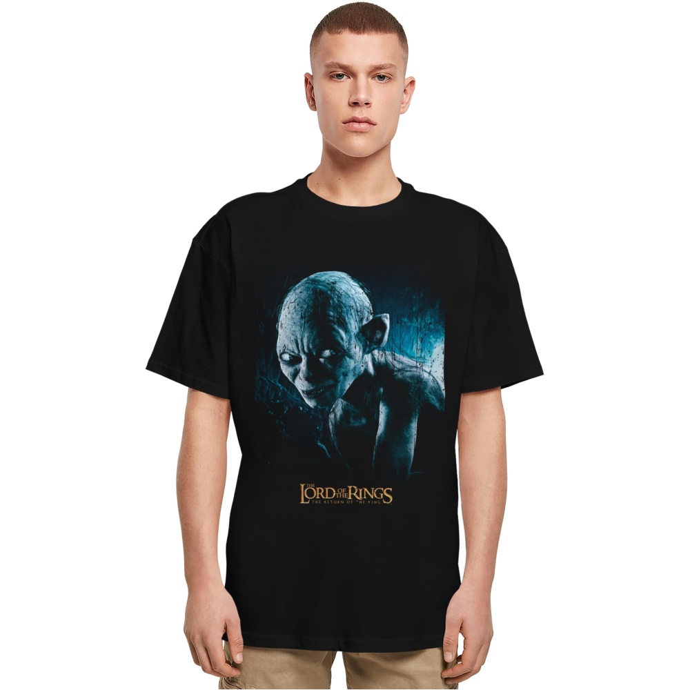 Merchcode The Lord of the Rings - Gollum Heavy Oversize Heren Tshirt - Zwart